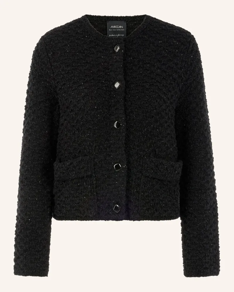Marc Cain Strickjacke mit Pailletten Schwarz