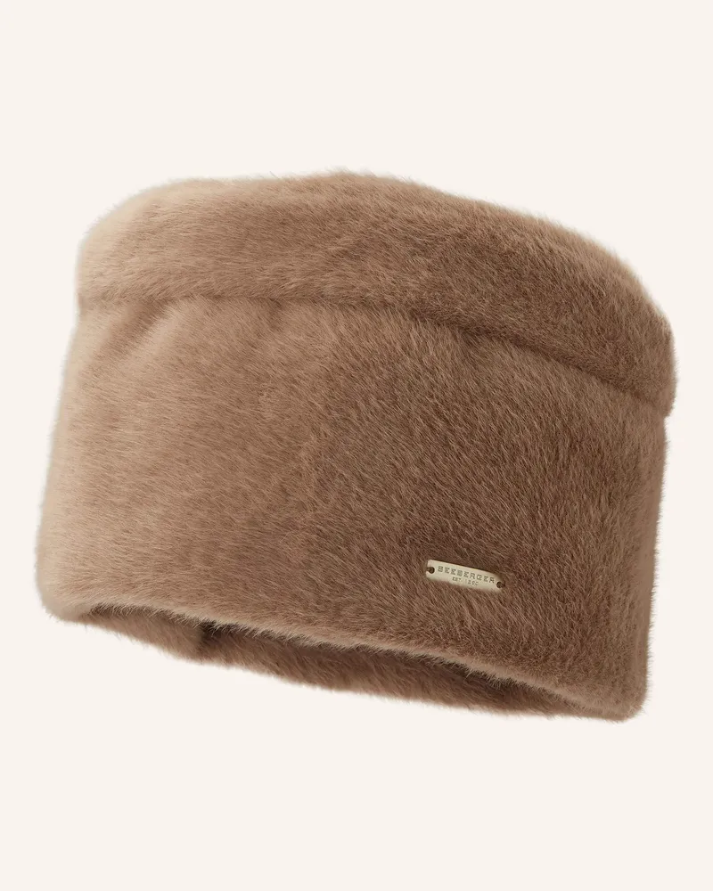 Seeberger Kunstfell-Mütze Toque beige Hellbraun