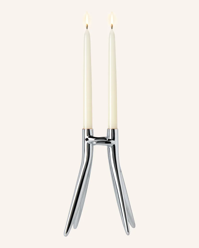 Kartell Kerzenhalter Abbracciaio silber Silber