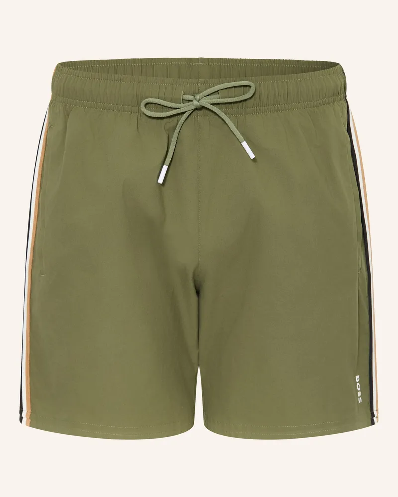 HUGO BOSS Badeshorts ICONIC Oliv