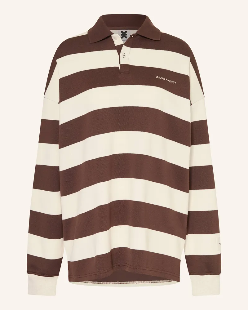 Karo Kauer Rugbyshirt Dunkelbraun