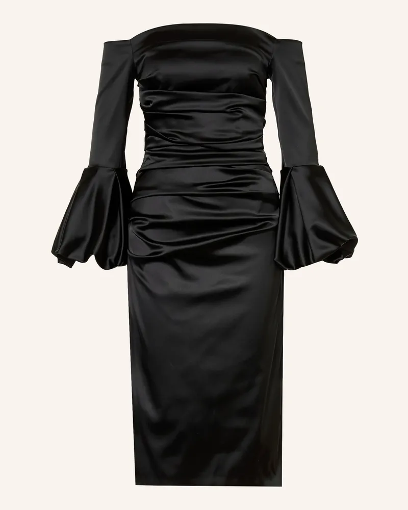 Talbot Runhof Off-Shoulder-Kleid Aus Satin schwarz 999