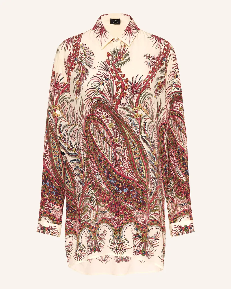 Etro Hemdbluse Aus Seide rot Ecru
