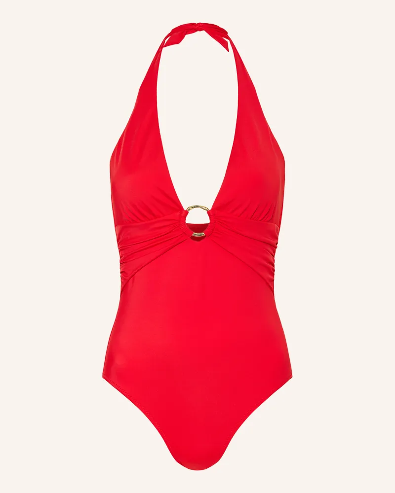 Heidi Klein Neckholder-Badeanzug PETALIA Rot