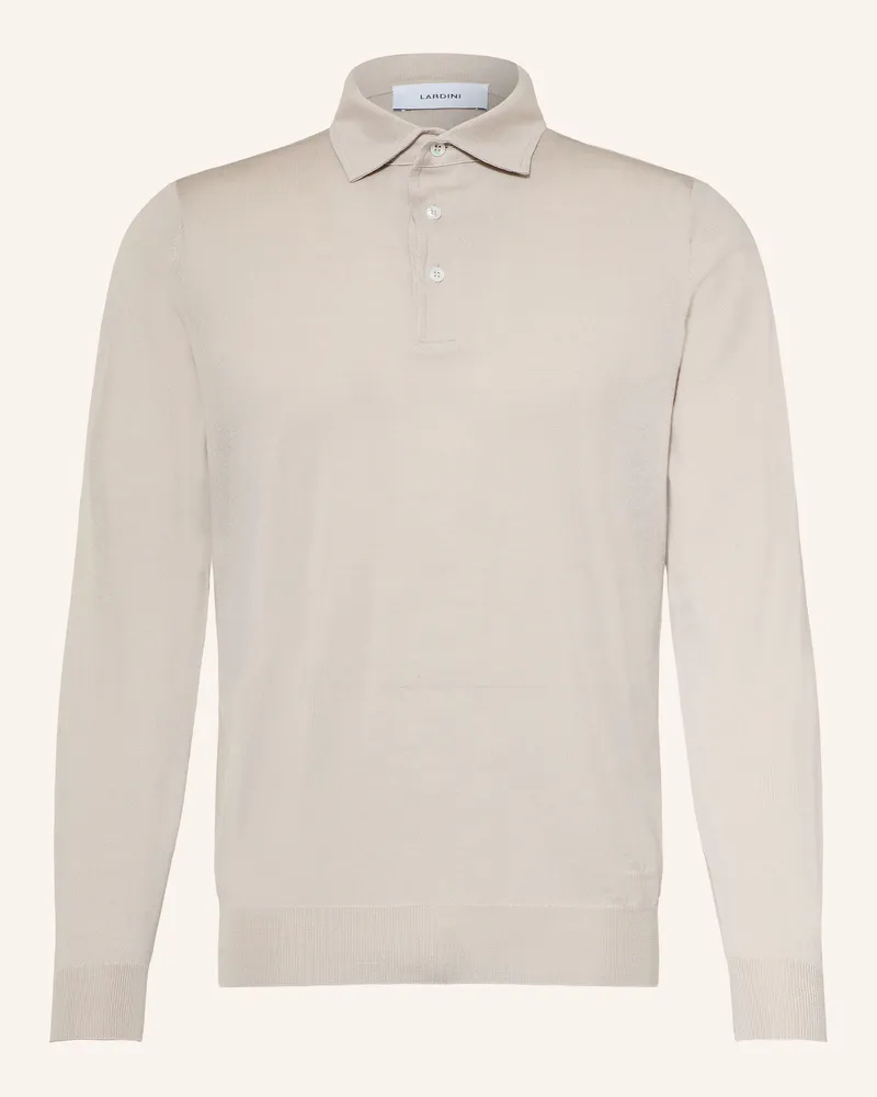 LARDINI Strick-Poloshirt beige Beige
