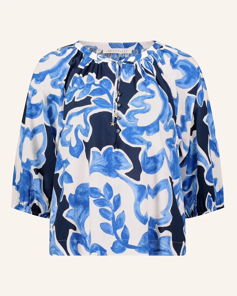 Betty Barclay Schlupfbluse Mit Print blau Weiss