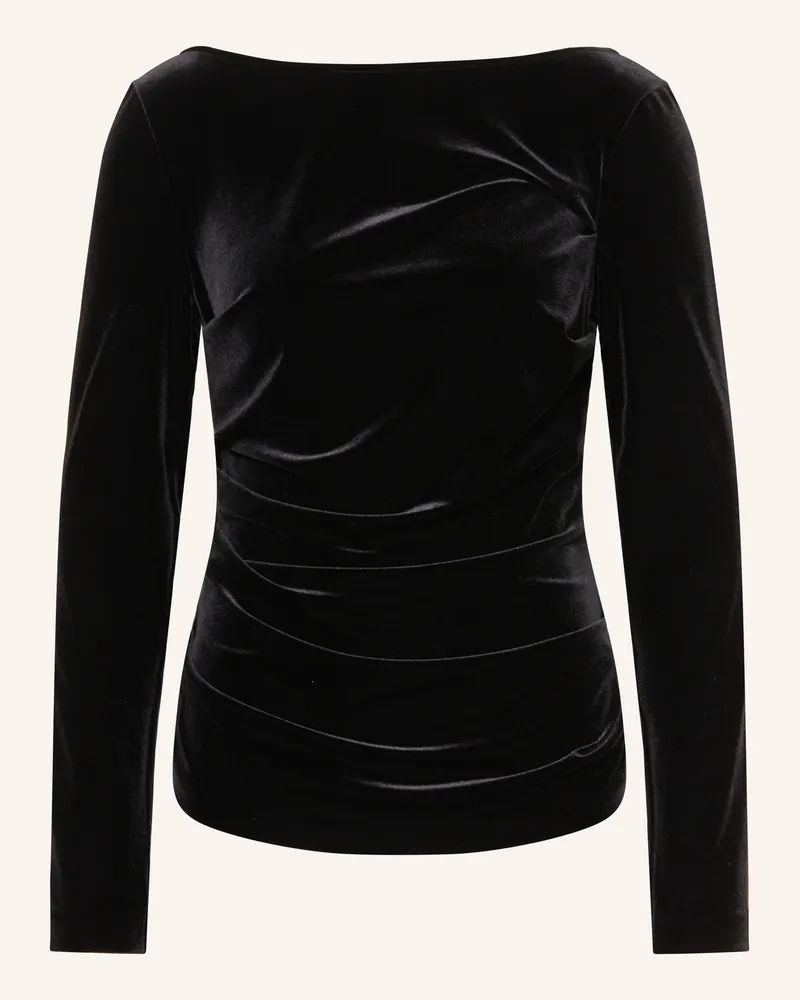Talbot Runhof Longsleeve Aus Samt schwarz Schwarz