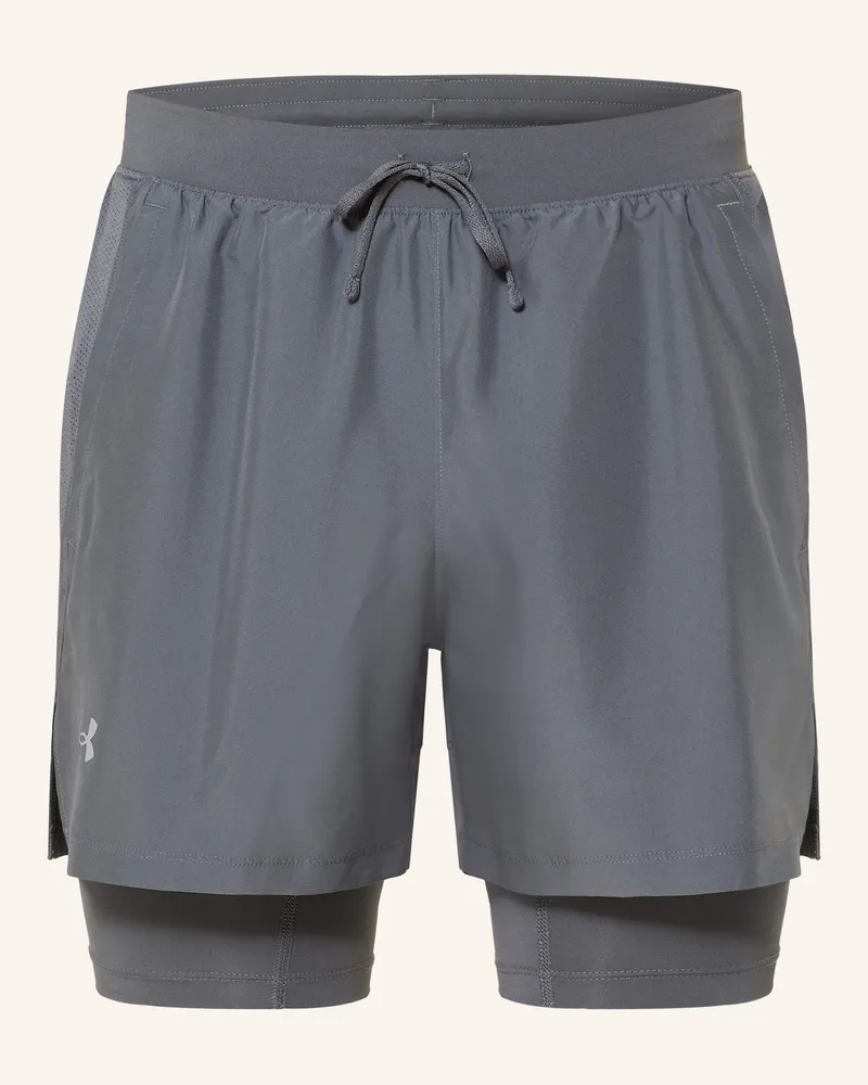 Under Armour 2-in-1-Laufshorts UA LAUNCH Dunkelgrau