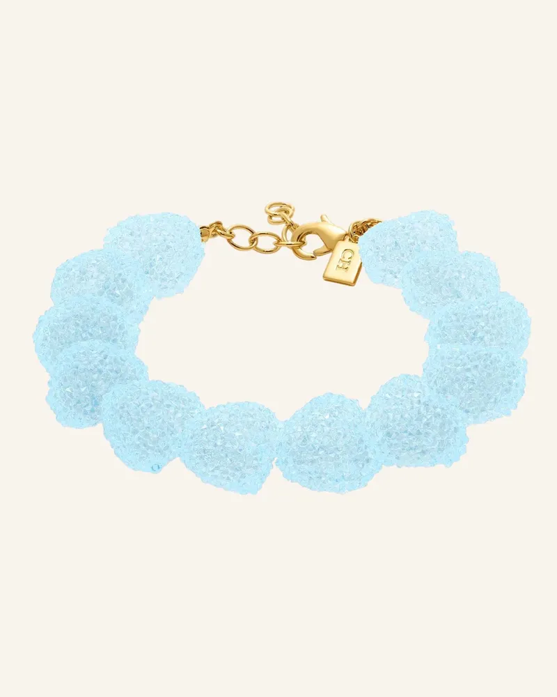CRYSTAL HAZE Armbänder Jelly Heart Bracelet Baby Blue By Glambou gold Gold