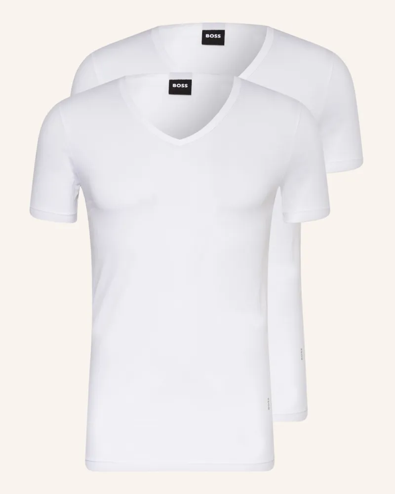 HUGO BOSS 2er-Pack V-Shirts Weiss