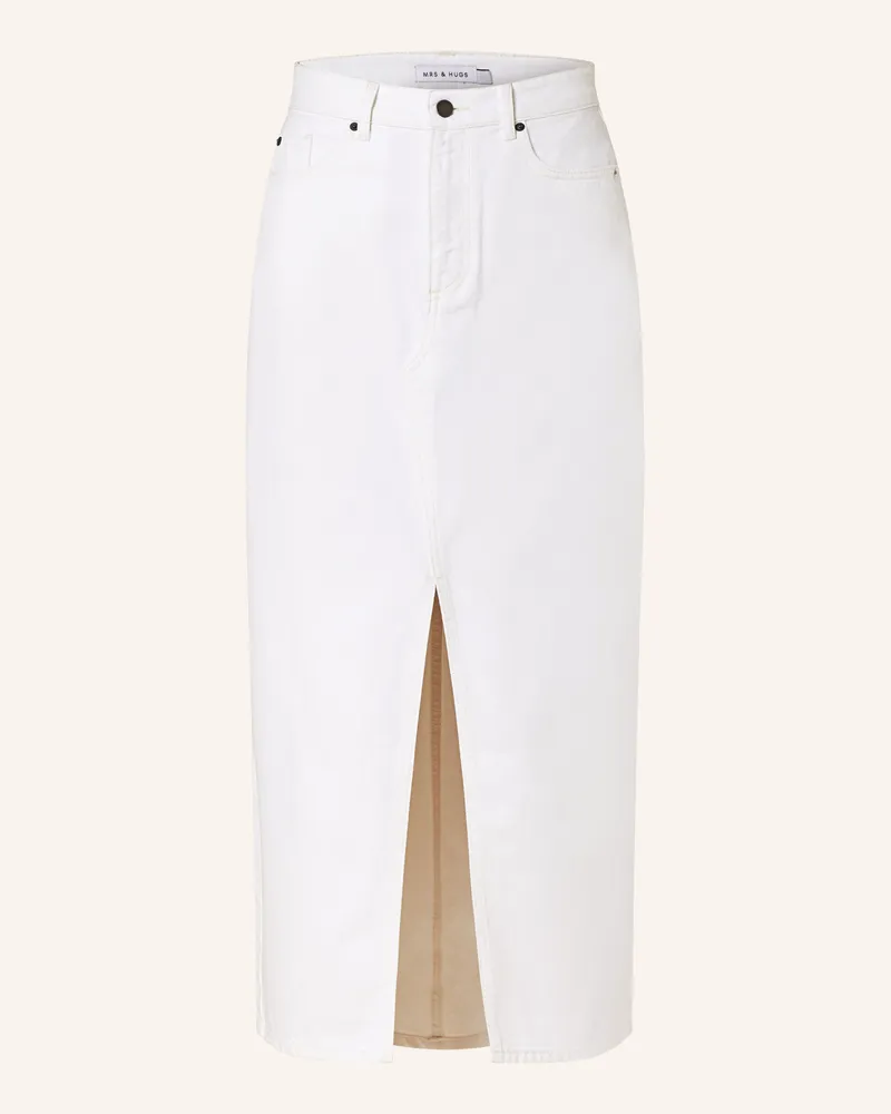 Mrs & HUGS Jeansrock White
