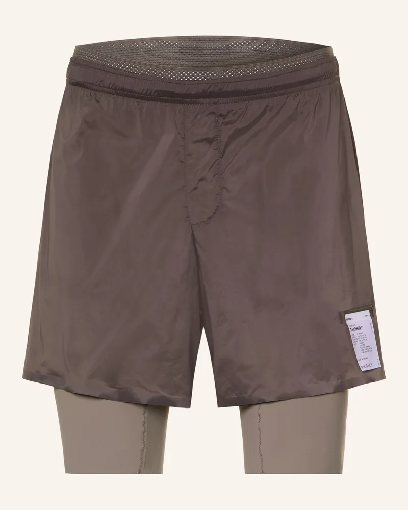 Satisfy 2-In-1-Laufshorts Techsilk™ braun Braun