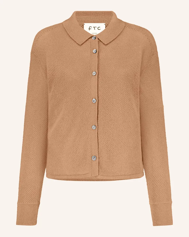 FTC Cashmere Strickjacke Aus Cashmere braun Camel