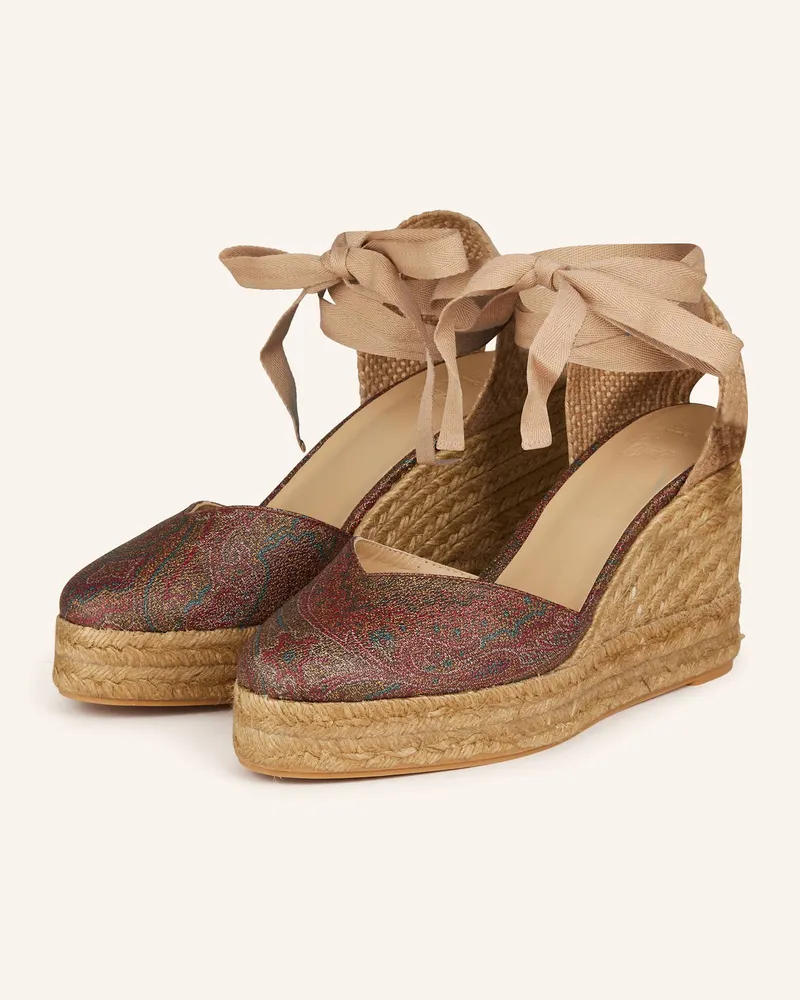 Castañer Wedges CHIARA Dunkelrot