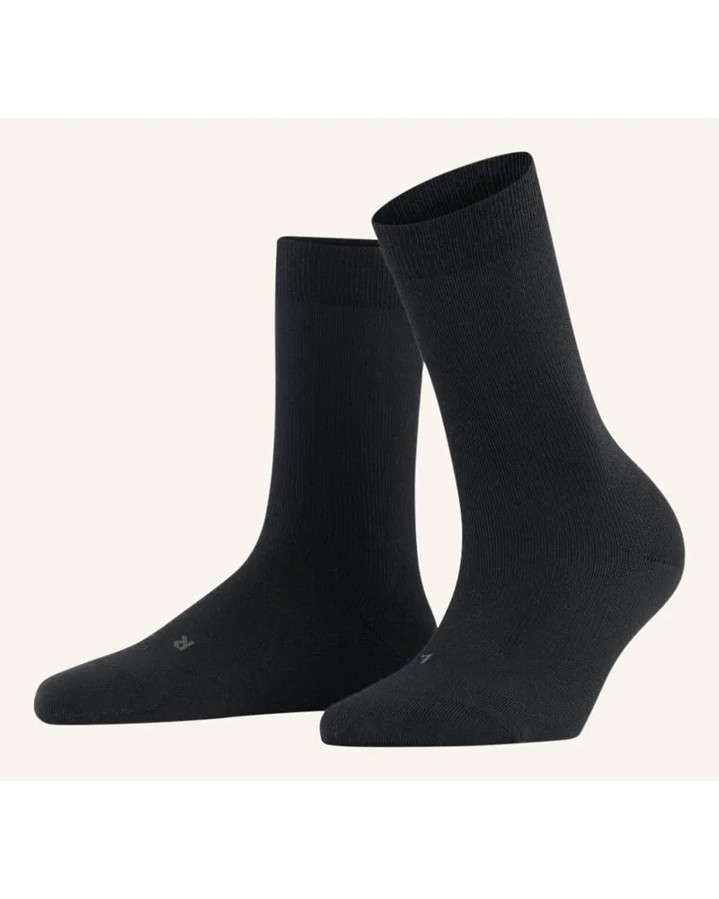 Falke Socken STABILIZING WOOL EVERYDAY mit Merinowolle Schwarz