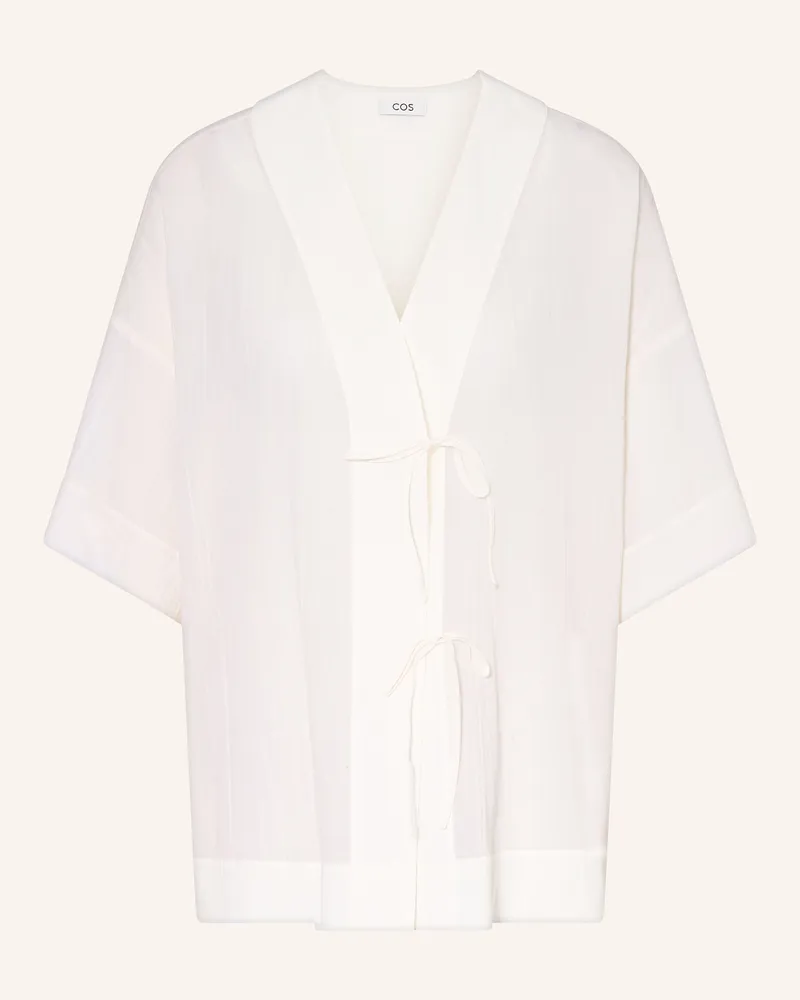 COS Blusenshirt aus Musselin Ecru