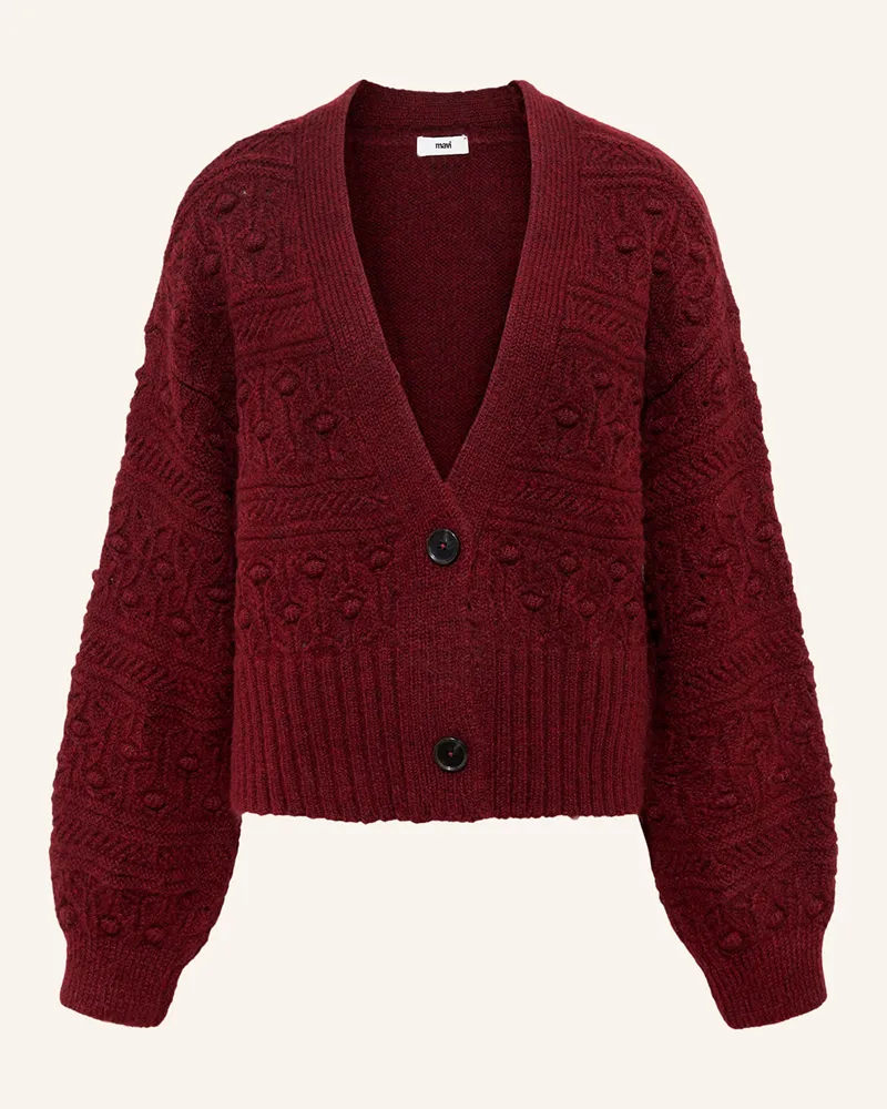 Mavi Jeans Strickjacke Dunkelrot