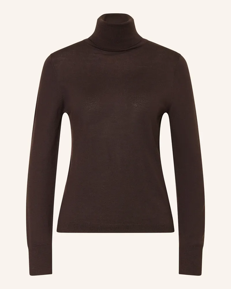 ALLUDE Rollkragenpullover Dunkelbraun