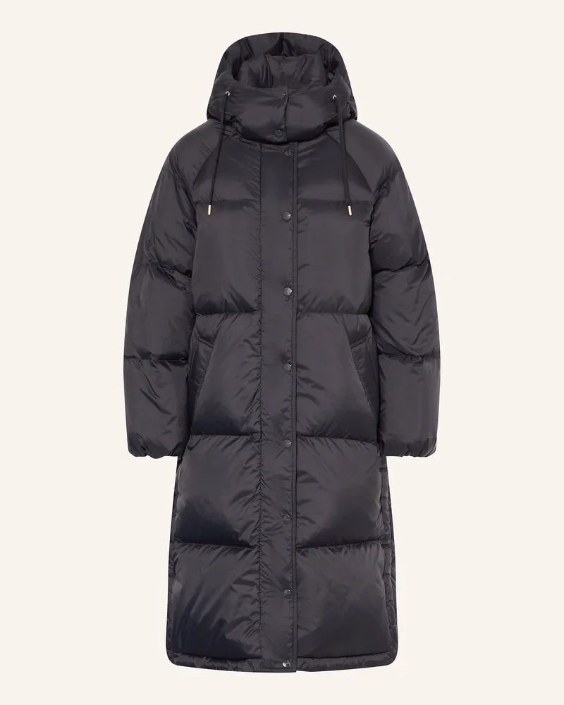 Gant Steppmantel mit abnehmbarer Kapuze Schwarz