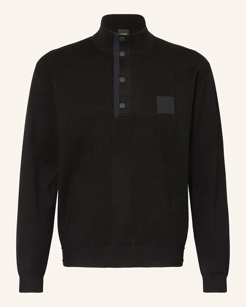 HUGO BOSS Pullover  NEEDLE Schwarz