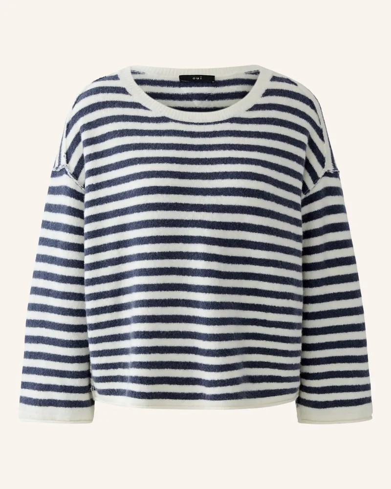 Oui  Pullover mit 3/4-Arm Dunkelblau