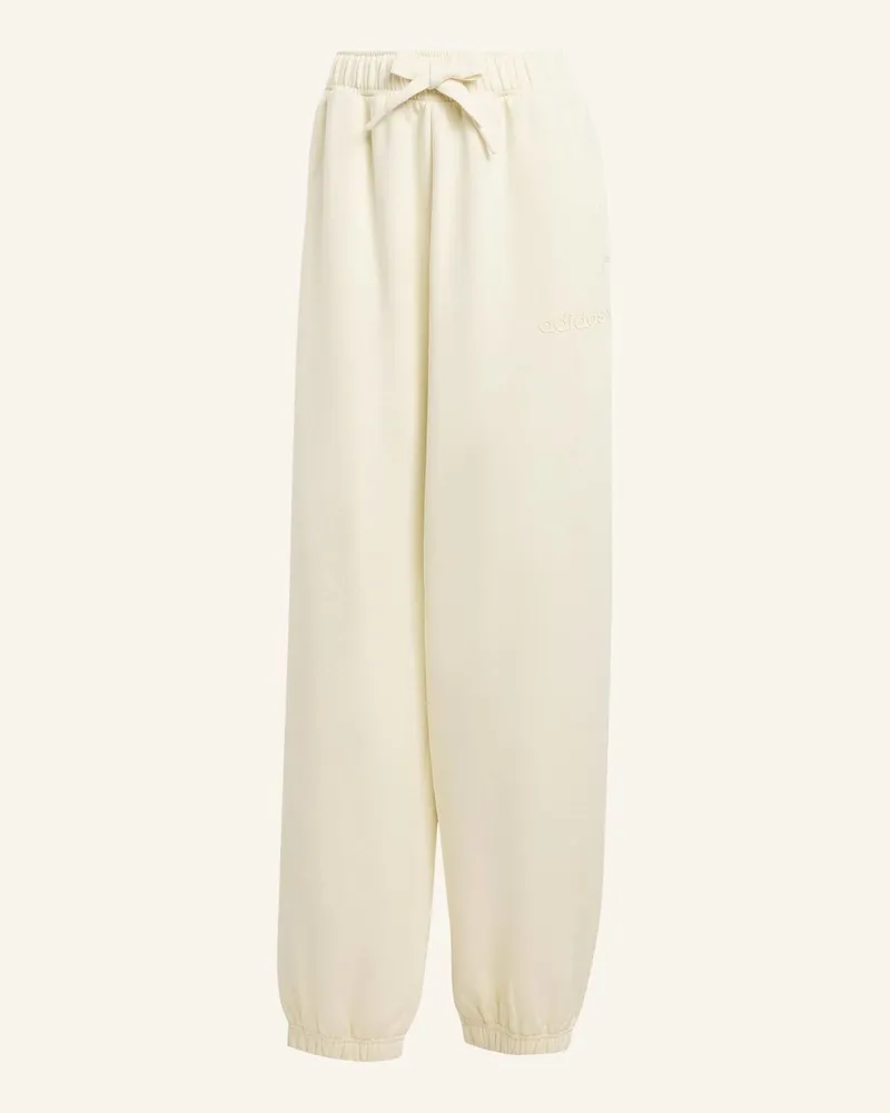 adidas ESSENTIALS LINEAR OVERSIZED JOGGINGHOSE Weiss