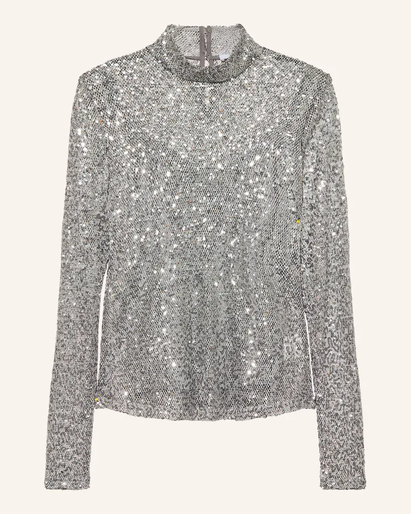 Riani Longsleeve Aus Mesh Mit Pailletten grau Grau