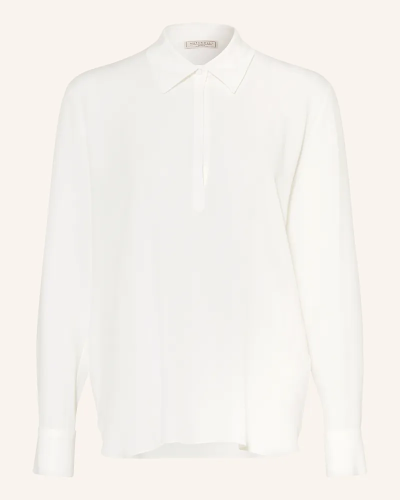 Antonelli Firenze Blusenshirt AMARETTO mit Seide Weiss