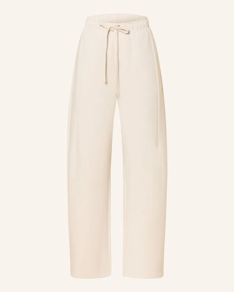 Oui  Jerseyhose beige Ecru