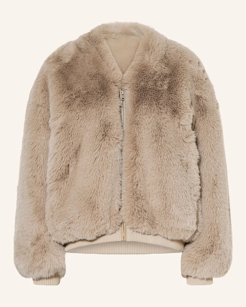 FRANKIE Shop Kunstfell-Jacke Senna beige Beige