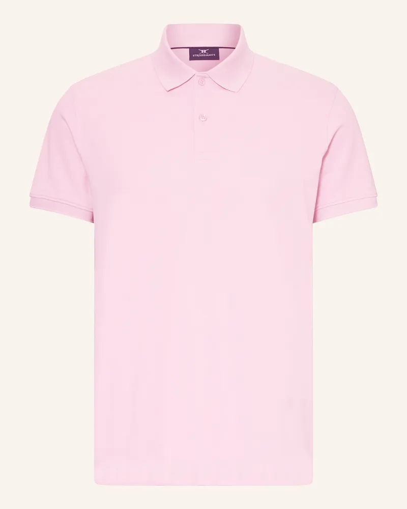 Strokesman's Piqué-Poloshirt Hellrosa