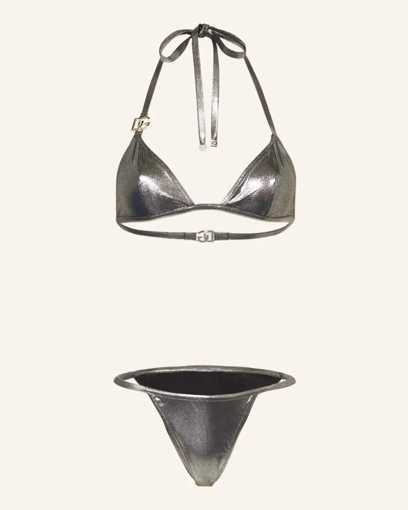 Dolce & Gabbana Triangel-Bikini Silber