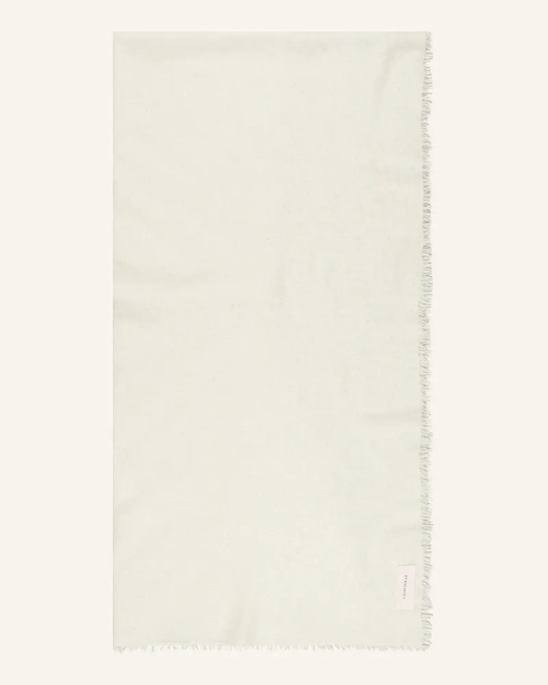 Puschoen Cashmere-Schal Mit Pailletten weiss Weiss
