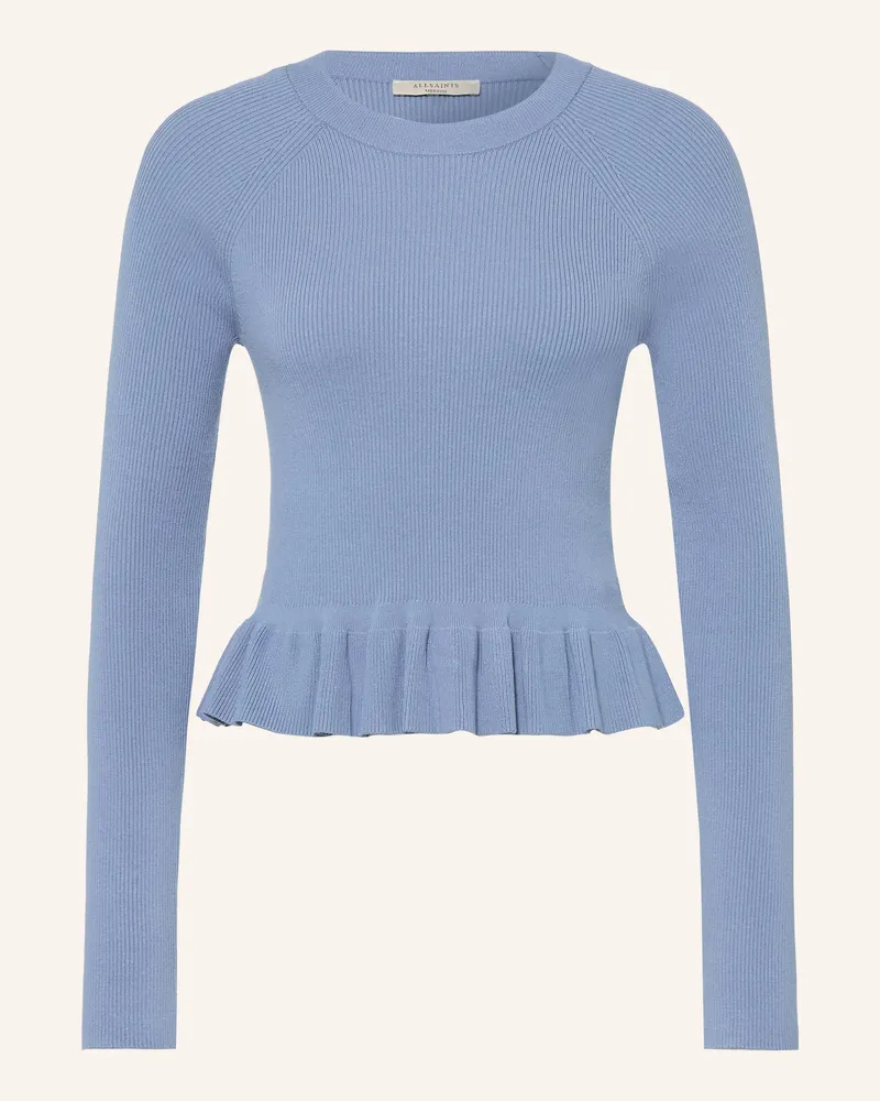 AllSaints Pullover Jas Mit Rüschen blau Blau