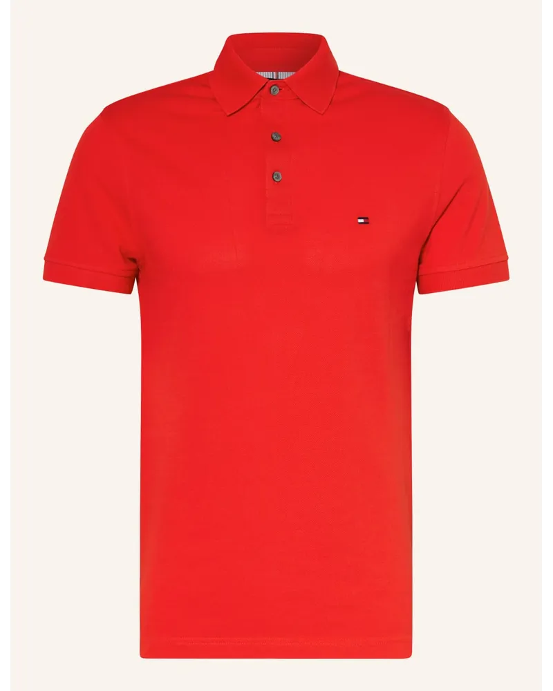 Tommy Hilfiger Piqué-Poloshirt Slim Fit Rot