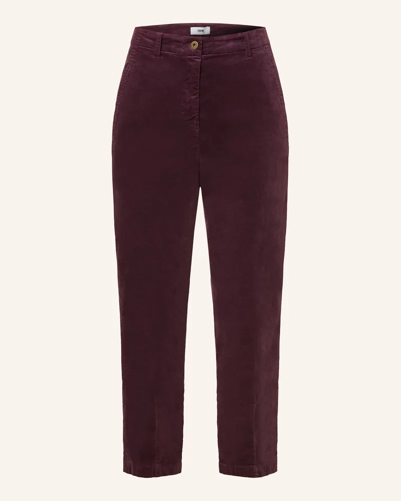 cinque 7/8-Hose CISLYA aus Samt Fuchsia