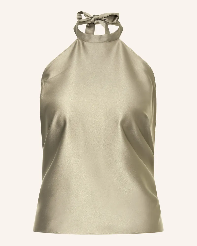 Juvia Neckholder-Top SISSY aus Satin Khaki