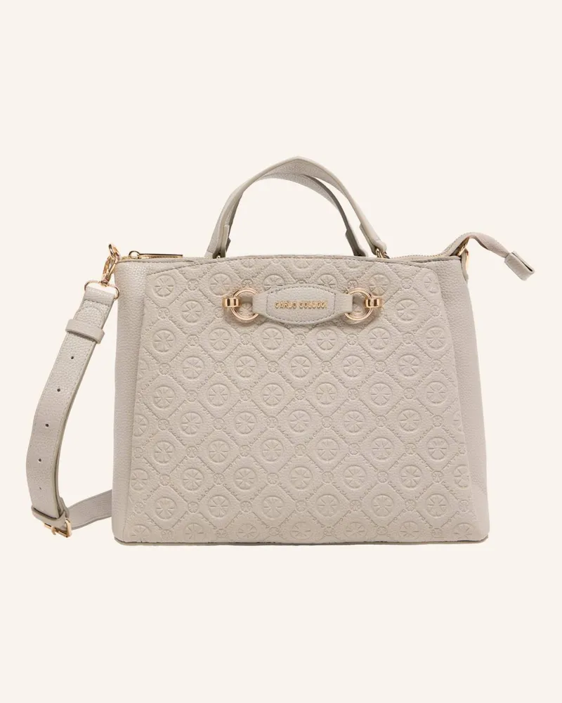 Carlo Colucci Handtasche Mit Logoprägung Erla grau Grau