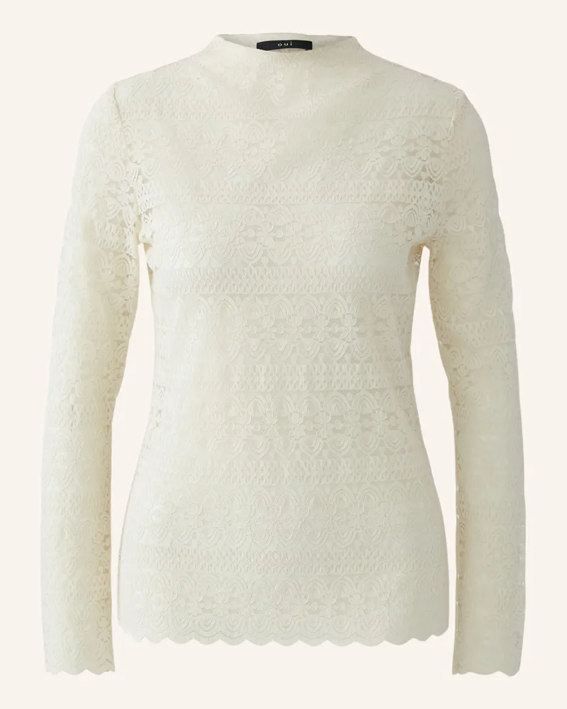 Oui  Longsleeve grau Weiss