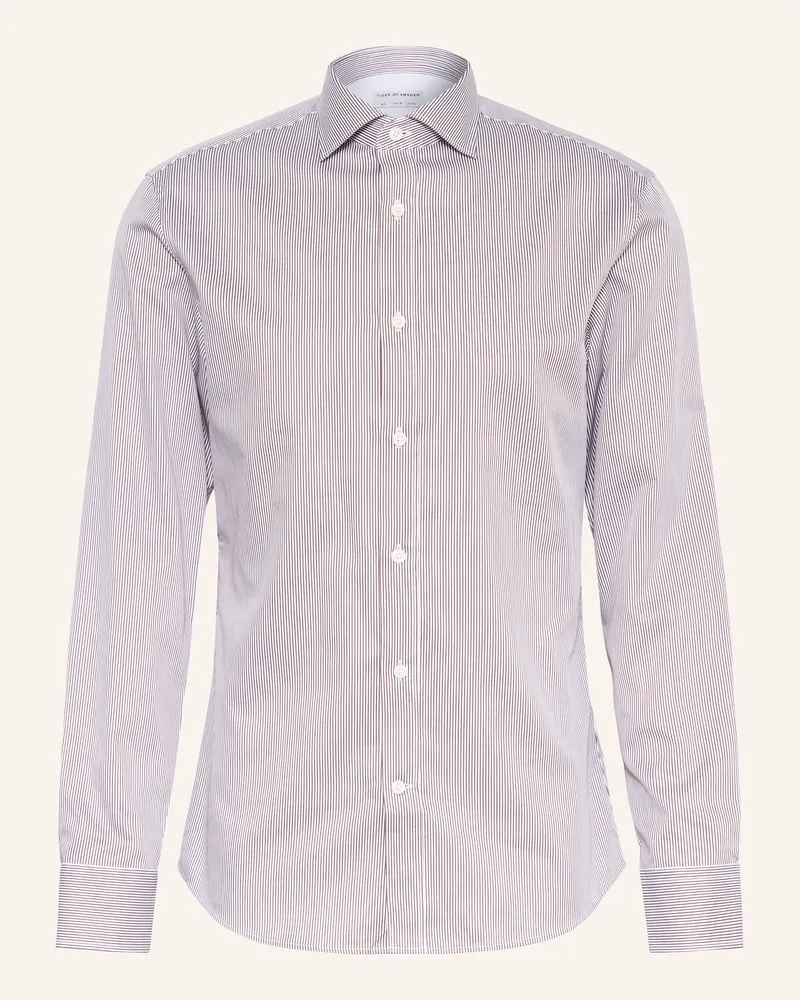 Tiger of Sweden Hemd ADLEY Slim Fit Braun