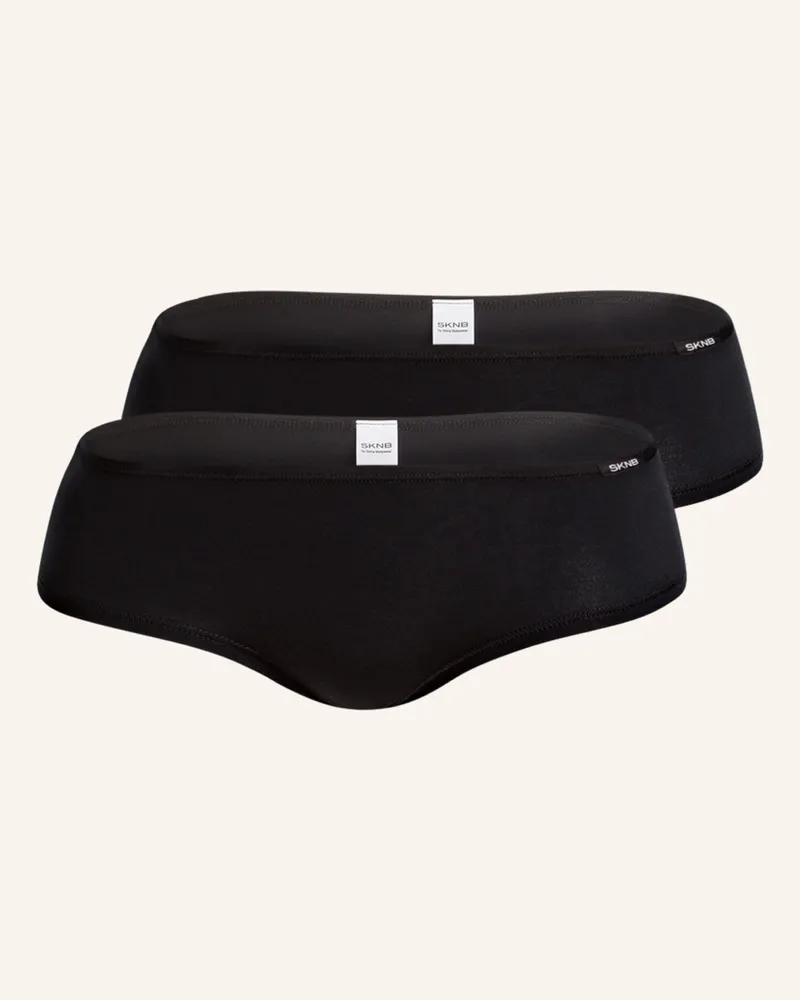 Skiny 2er-Pack Panties Advantage Cotton schwarz Schwarz