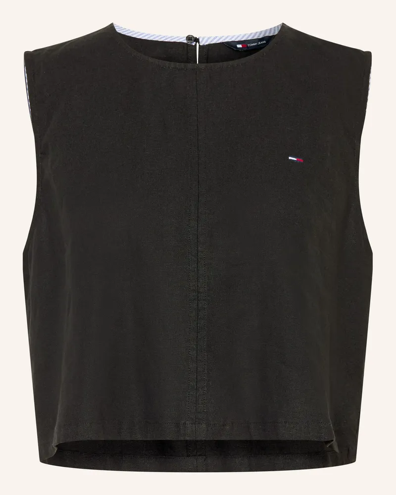 Tommy Hilfiger Top Mit Leinen schwarz Schwarz