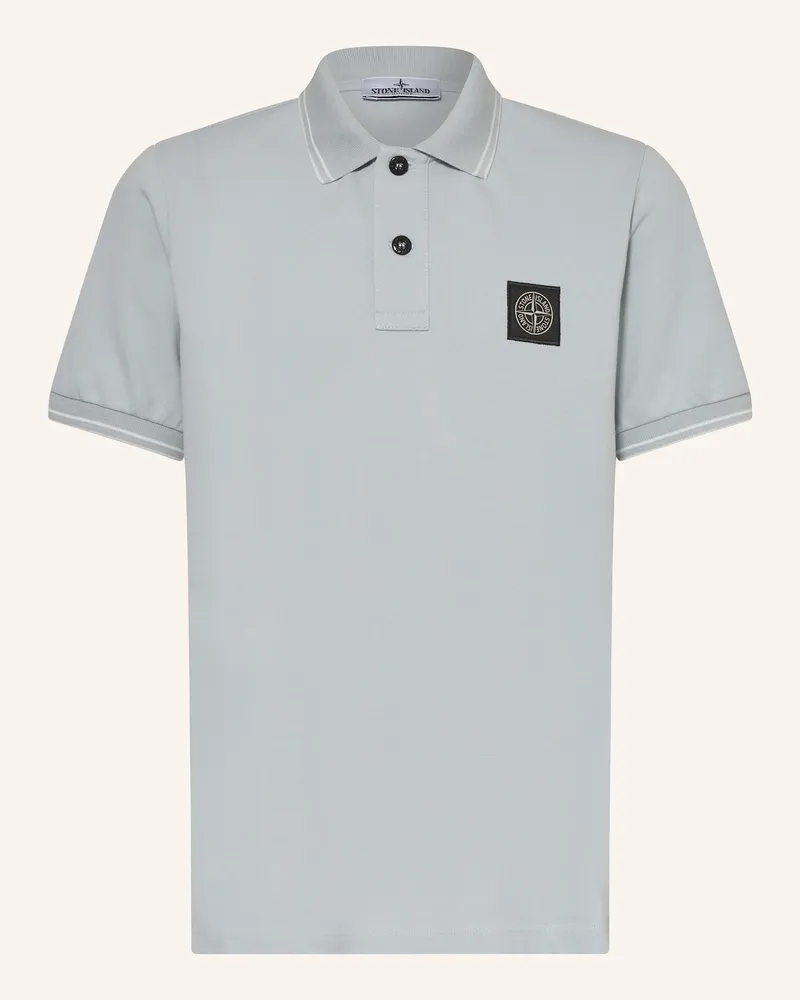 Stone Island Piqué-Poloshirt Blaugrau