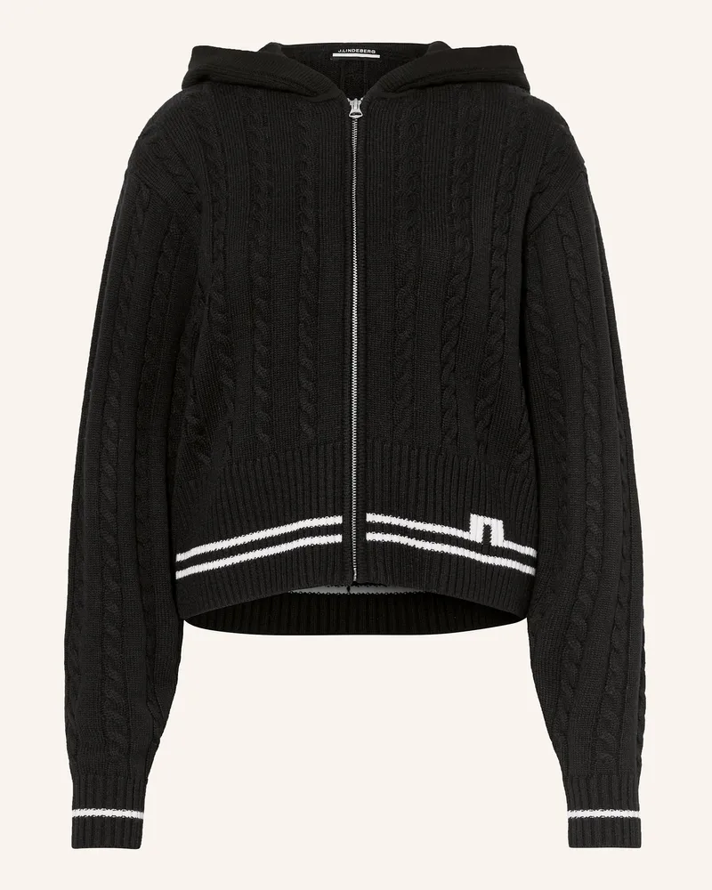 J.Lindeberg Strickjacke schwarz Schwarz