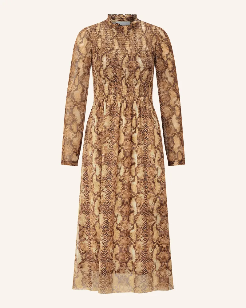Rich&Royal Mesh-Kleid braun Cognac