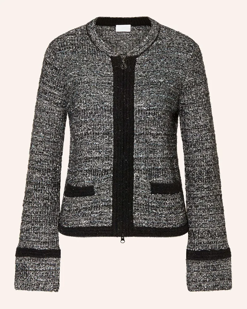 Sportalm Kastenjacke aus Bouclé mit Glitzergarn Schwarz