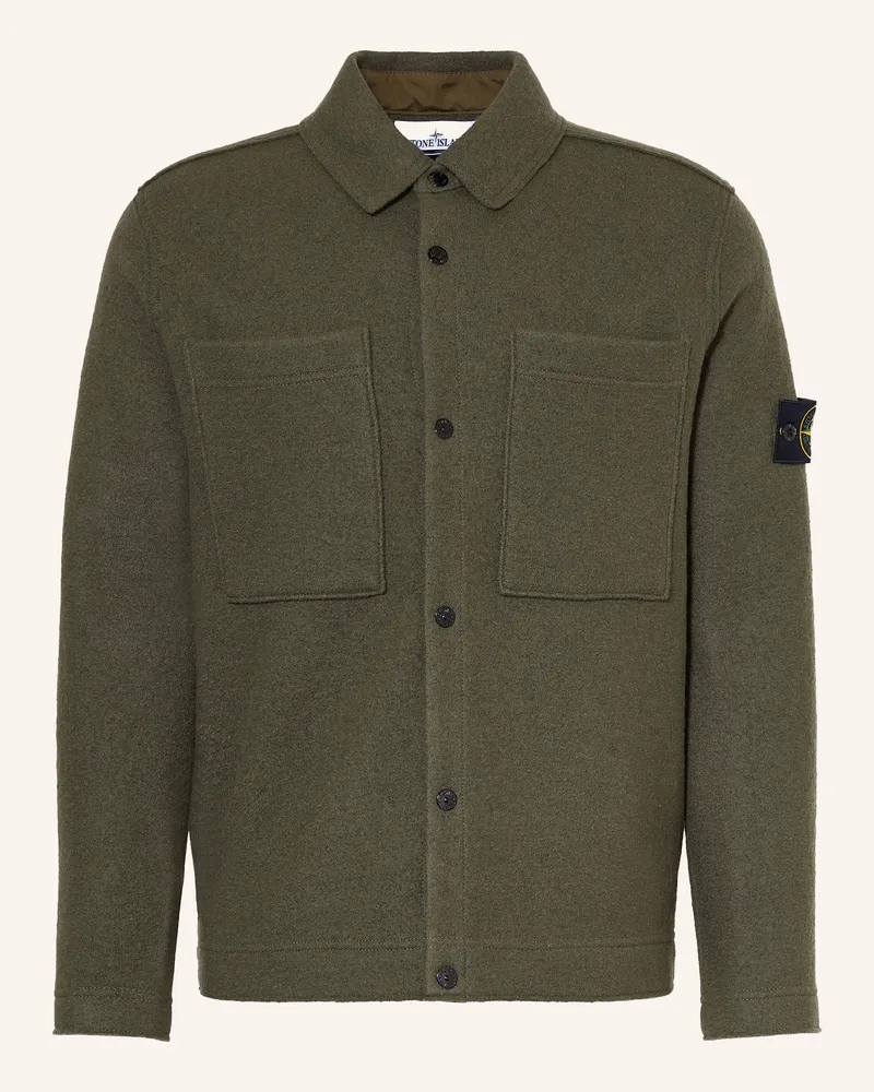 Stone Island Overjacket Regular Fit Dunkelgrün