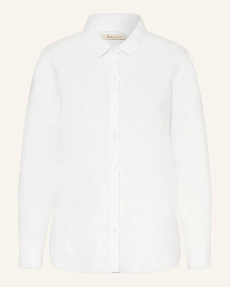 Barbour Hemdbluse Marine Aus Leinen weiss Weiss