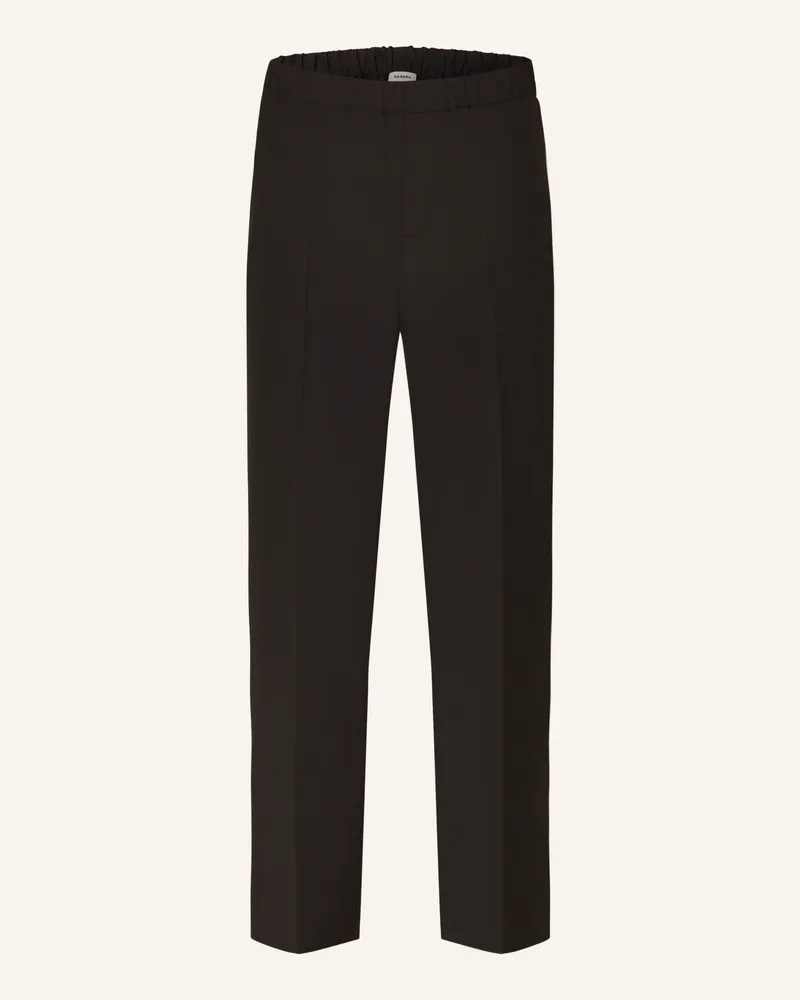 Sandro Jerseyhose Straight Fit Schwarz