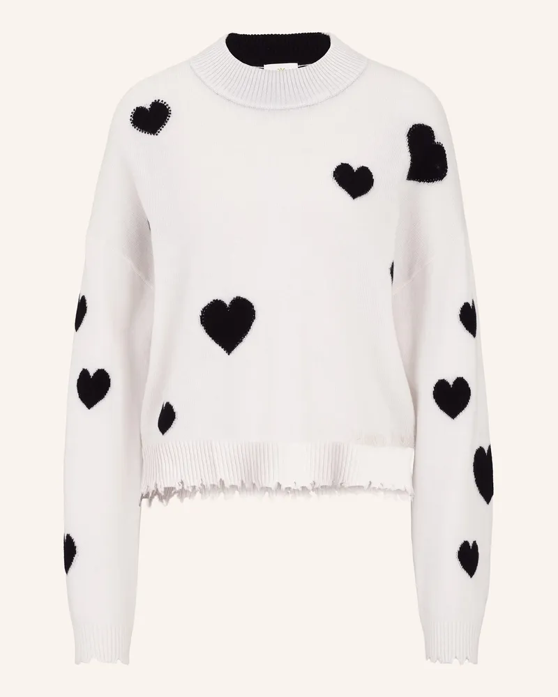 Princess goes Hollywood Pullover mit Schmucksteinen und Cashmere Weiss